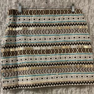 Chelsea & Violet: Beaded & Sequined Skirt, Fully Lined, Side Zipper, Size: M